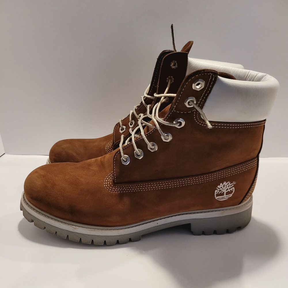 Men's 90's 6" Timberland Leather Boots Brown Size 10.5